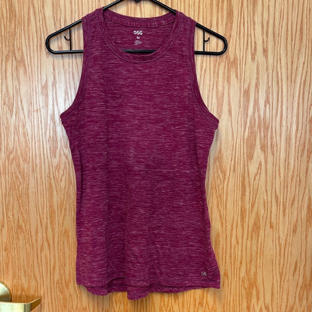 DSG Medium Burgundy Heathered workout Tank Top